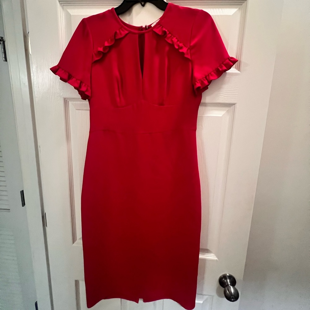 Shoshanna red short sleeve dress
